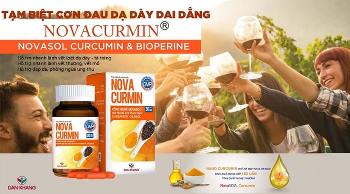 Novacurmin giúp giảm đau dạ dày và làm nhanh lành vết loét dạ dày