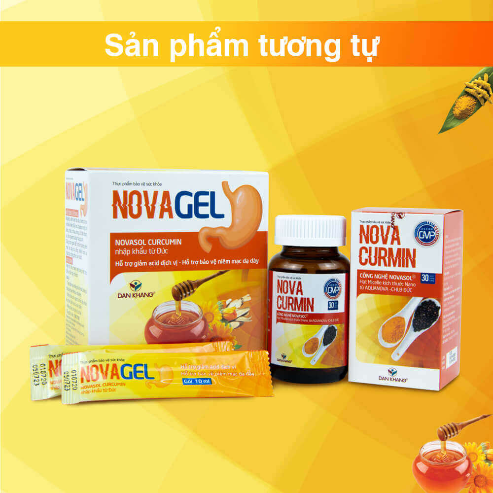 Novagel sử dụng kết hợp với Novacurmin để đạt hiệu quả cao