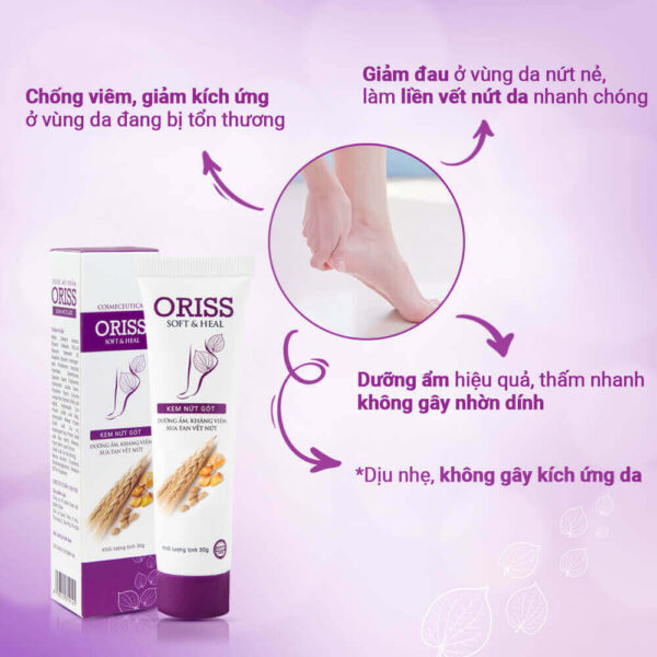 Công dụng của kem nứt gót Oriss