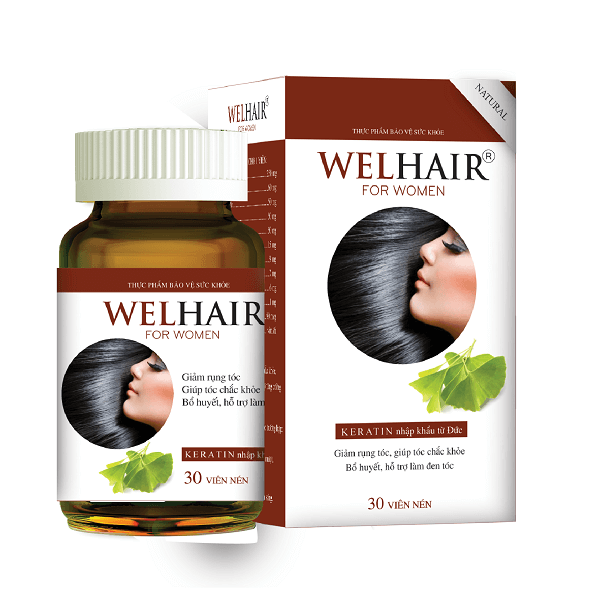 Sản phẩm Welhair 100% thành phần thiên nhiên ngăn ngừa rụng tóc, giảm tóc hư tổn, giúp tóc chắc khỏe và mềm mượt