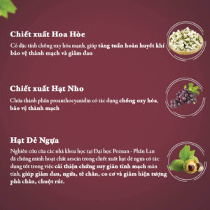 Thành phần có trong sản phẩm Vascovein