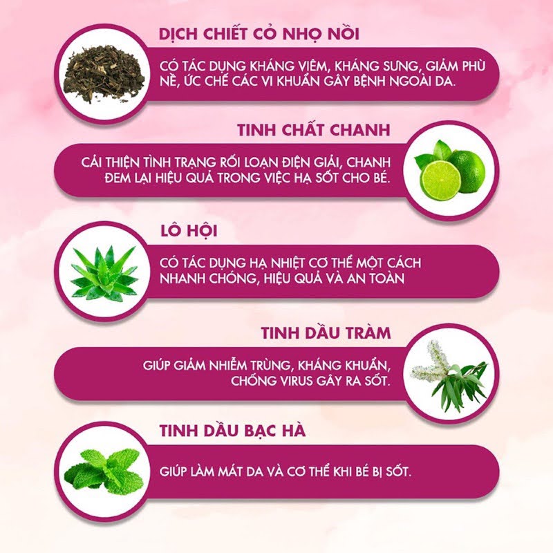 Khăn Lau Hạ Sốt Oribebe 2+ Cho Bé Giúp Hạ Nhiệt Giảm Sốt Hộp 4 Túi x 6 Khăn