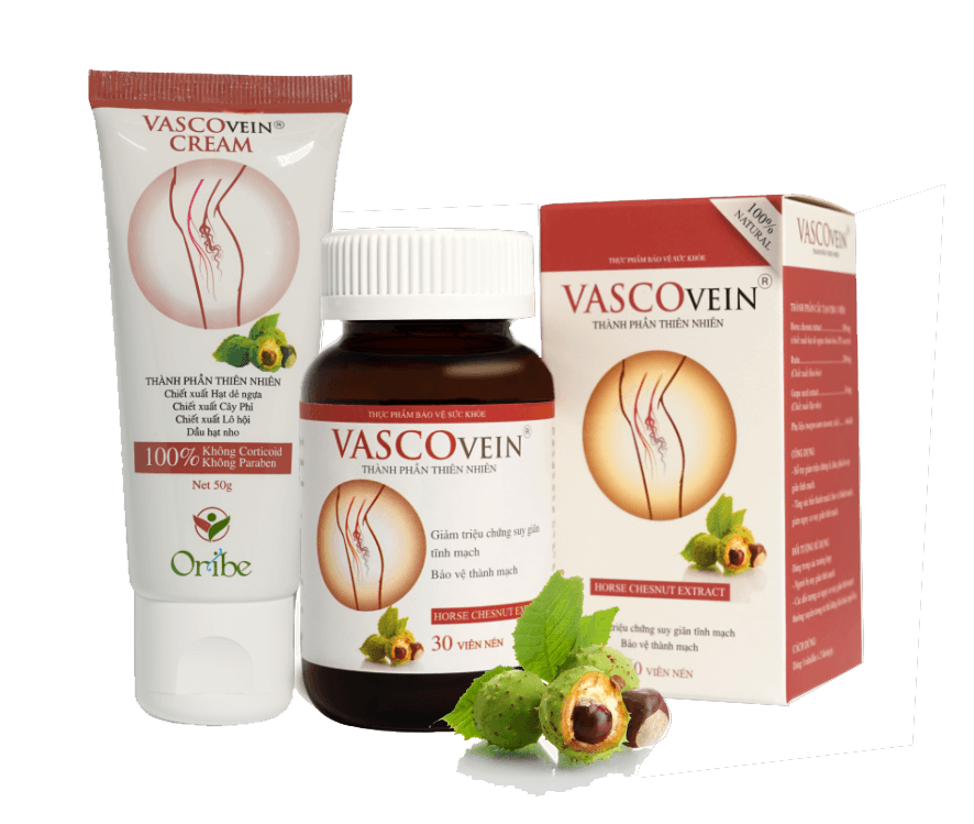 Bộ đôi hoàn hảo Viên uống – kem thoa Vascovein – Sản phẩm phù hợp cho người bị giãn tĩnh mạch