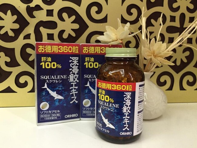 Sản phẩm Squalene Orihiro chiết xuất dầu gan cá mập
