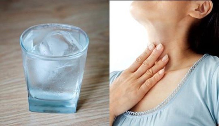 Uống nước lạnh khiến cho tình trạng dau họng trở nên nghiêm trọng hơn