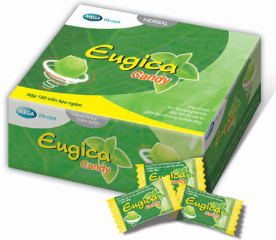 Kẹo ngậm Eugica được bào chế dạng viên ngậm, dễ sử dụng