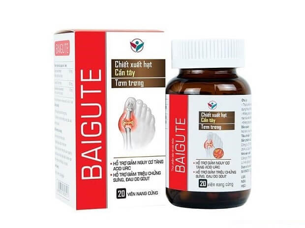 Viên uống Baigute hỗ trợ giảm acid uric và giảm tình trạng đau nhức do gout gây ra