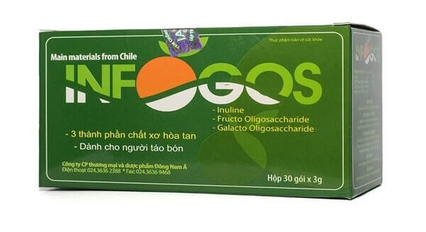 Thuốc nhuận tràng Infogos với các thành phần chất xơ hòa tan
