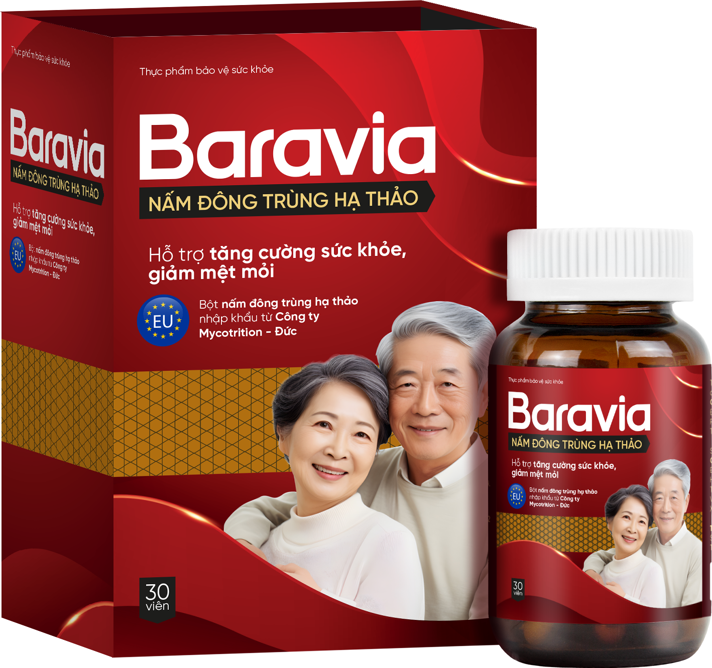 Baravia Nấm Đông Trùng Hạ Thảo - Hỗ trợ tăng cường sức khỏe, giảm mệt mỏi