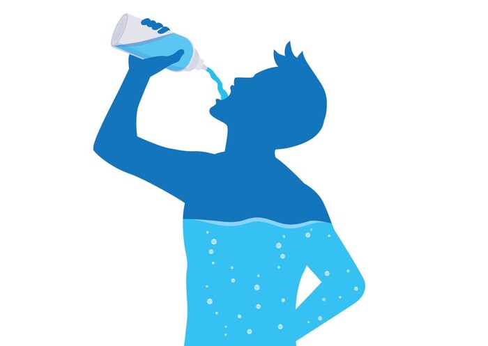 Nước chiếm 70% trọng lượng cơ thể con người