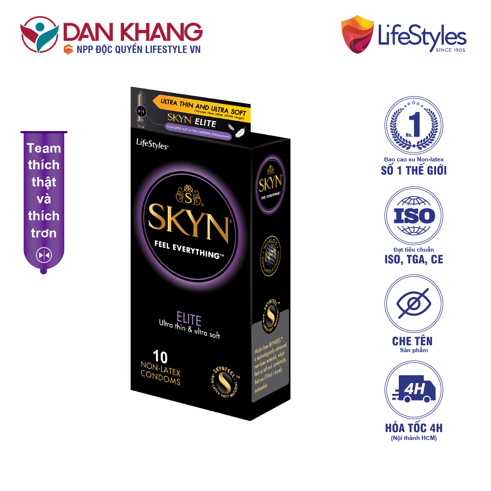 Bao cao Su LifeStyles SKYN ELITE Non-latex