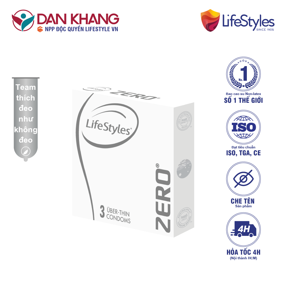 Bao Cao Su LifeStyles Zero Super Thin